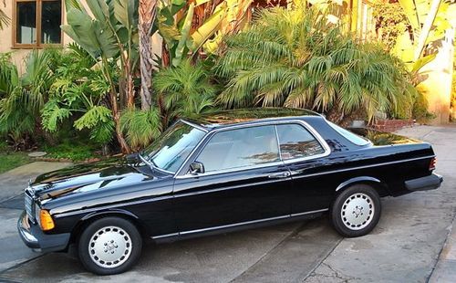1983 mercedes 300cd turbo diesel coupe only 138k gorgeous ca car black/tan