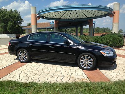 08 buick lucerne cxs no rerserve clean rebuilt salvage low miles black on black!