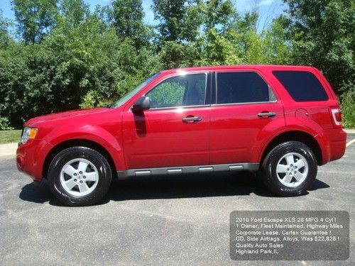 2010 ford escape 1 owner corporate lease cd/ipod input 4 cylinder carfax cert !