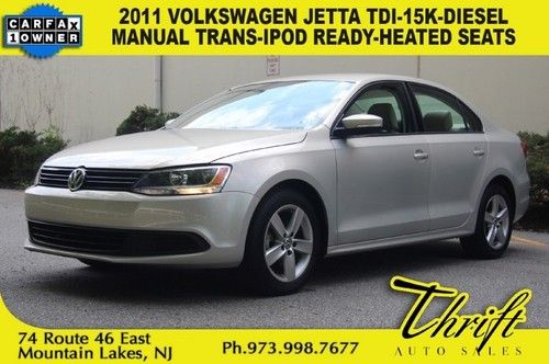 11 vw jetta tdi-15k-diesel-manual trans-ipod ready-heated seats