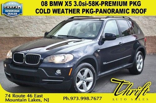 08 bmw x5 3.0si-58k-premium pkg-cold weather pkg-panoramic roof