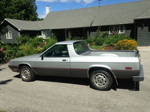 1984 dodge rampage 2.2l classic silver and black pickup truck - epa 29mpg+!!!