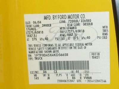 FX4 Truck 5.4L CD 4 Speakers AM/FM radio AM/FM Stereo/Clock/CD Air Conditioning, image 33