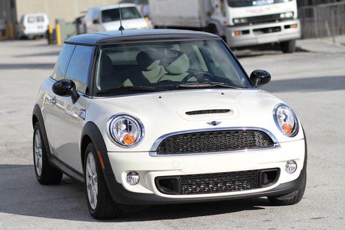 2011 mini cooper s white on beige leather 9k low miles warranty and financing