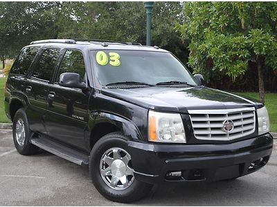 2003 cadillac escalade awd 6.0l v8, 3er row seat, bose, navi, dvd, no reserve.