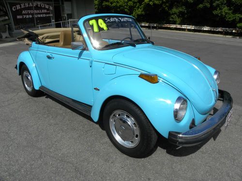 1974 vw superbeetle conv. no rust!   no reserve!