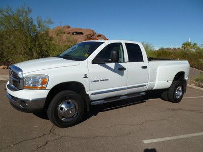 06 3500 crew dually 4x4 5.9 h.o.diesel 6-speed manual 1 orig owner carfax cert!!