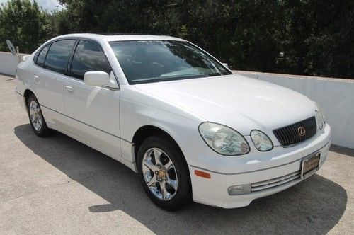 03 gs300 white beige leather sunroof spoiler 56k miles chrome wheels rims 3.0l