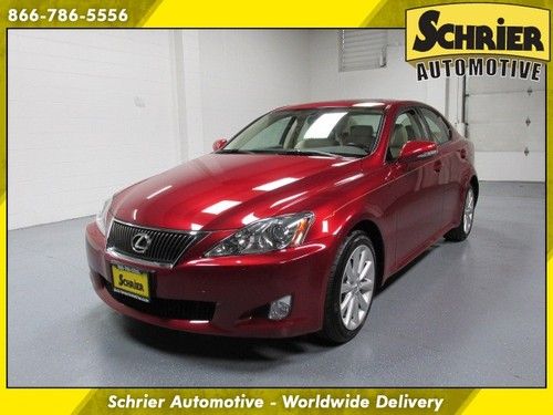 2009 lexus is250 awd red sunroof 6 disc aux paddle shifters