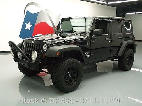 2009 jeep wrangler unltd x 4dr convertible 4x4 auto 54k texas direct auto