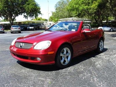 2001 mercedes benz slk320 v6 hardtop convertible only 63k miles firedmist red