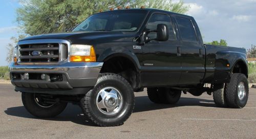 *no reserve* 2001 ford f350 7.3 powerstroke 4x4 crew cab dually az clean carfax