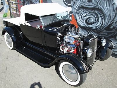 1928 ford model a roadster pickup custom old school rod all steel! award winner