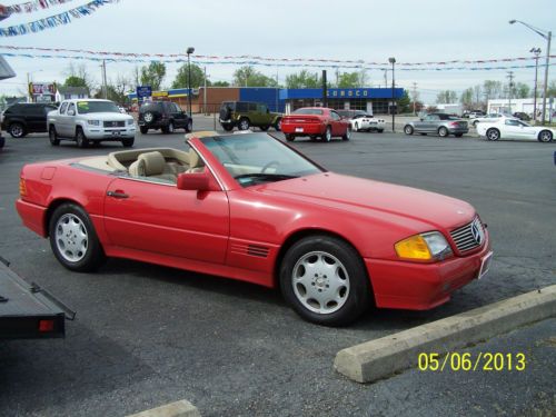 1991 MERCEDES 500SL ROADSTER  RED  NEW SOFT TOP, US $7,900.00, image 3