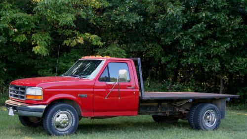 1997 ford f350 dually diesel flatbed truck low miles 87,600 ~ long wheelbase