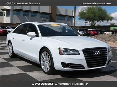 2013 audi a8l- certified-awd-lleather- sun roof-heated seats-navigation 5k miles