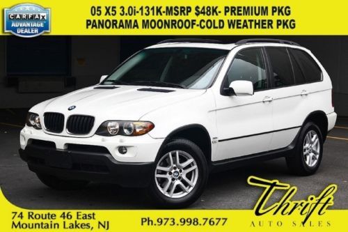 05 x5 3.0i-131k-msrp $48k- premium pkg-panorama moonroof-cold weather pkg