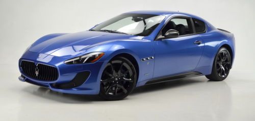 2013 Maserati Granturismo Sport Coupe Blu Sophisticato over Nero 422 Miles!, image 2