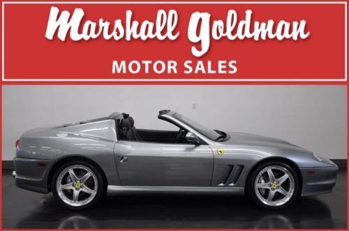 2005 ferrari 575 superamerica grigio titanium black leathr carbon nav 1500 miles