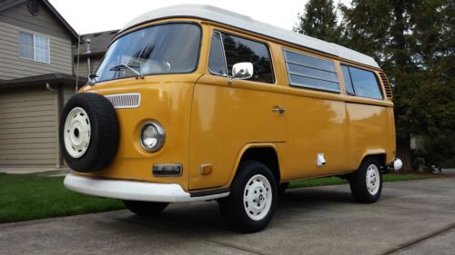 1972 volkswagen bus westfalia pop top camper no reserve