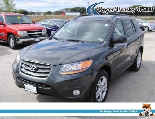 2011 hyundai santa fe leather sunroof heated seats bluetooth satellite radio abs