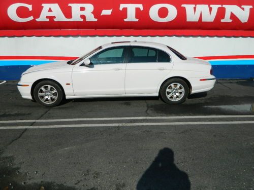 Jaguar, s-type, white, project, parts, needs new drivetrain, import, salvage,