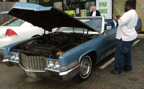 1970 Cadillac DeVille Convertible Blue with Blue Leather Interior, US $5,500.00, image 3