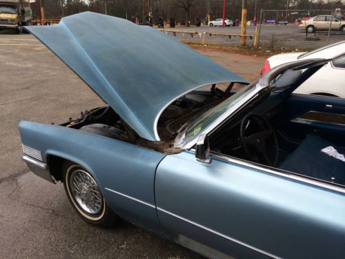 1970 Cadillac DeVille Convertible Blue with Blue Leather Interior, US $5,500.00, image 19