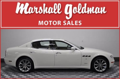 2008 maserati quattroporte white/beige automatic only 5200 miles