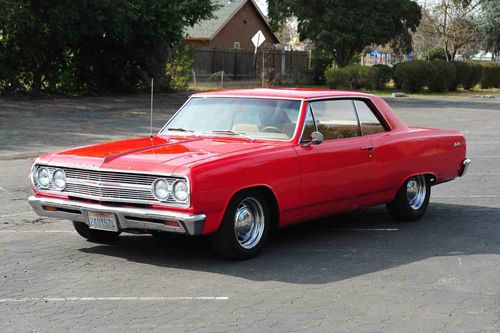 Restored 1965 chevy malibu 454/700r4 pdb ps tilt ac viper red california car