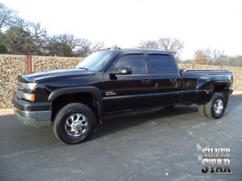 05 silverado 3500 lt 4wd leather diesel crewcab dually loaded xnice tx!