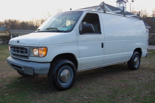 No reserve...nice 1999 ford econoline e-250 3/4 ton work van with tool box,racks