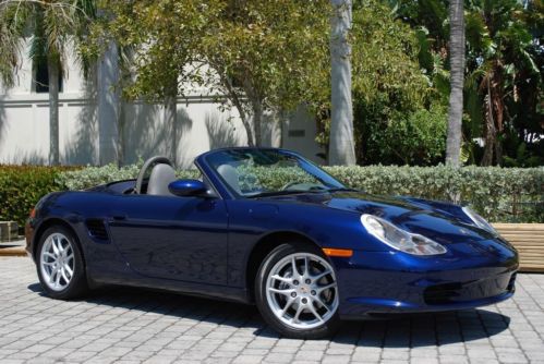 2003 porsche boxster low miles 41k 5-speed manual 6-cyl 2.7l leather cd 17 alloy