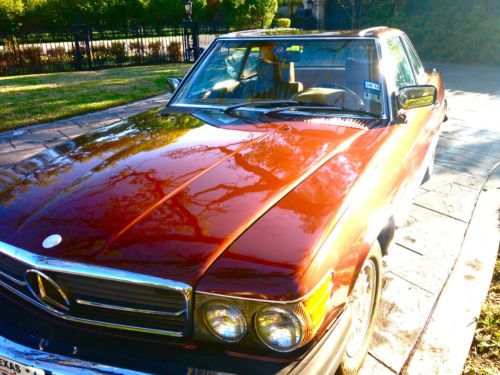 Classic Mercedes-Benz-1973 SL 450 Convertible with 2 Hard Tops, Maroon, White, US $9,600.00, image 3