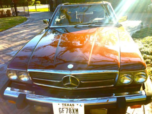 Classic Mercedes-Benz-1973 SL 450 Convertible with 2 Hard Tops, Maroon, White, US $9,600.00, image 4