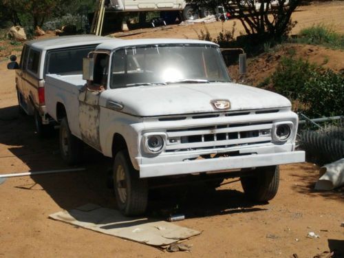 All original 1961 f250 4x4 292 v8 4 speed on the floor &#034;highboy&#034; ex school truck