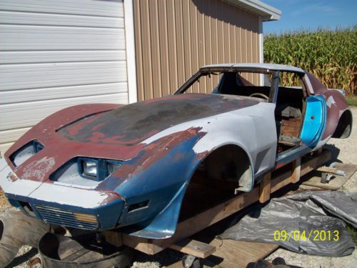 1974 corvette project car rat rod custom road race 74 vette t top greenwood cool