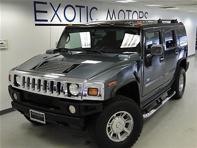 2005 hummer h2 awd!! nav heated-sts 3rd-row 2tvs/dvd-pkg moonroof running-boards