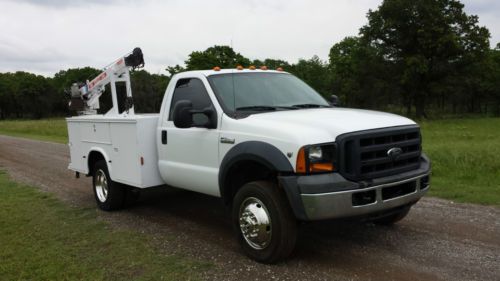 2006 ford f550 service body truck auto crane  ford dealer inspected utility bed