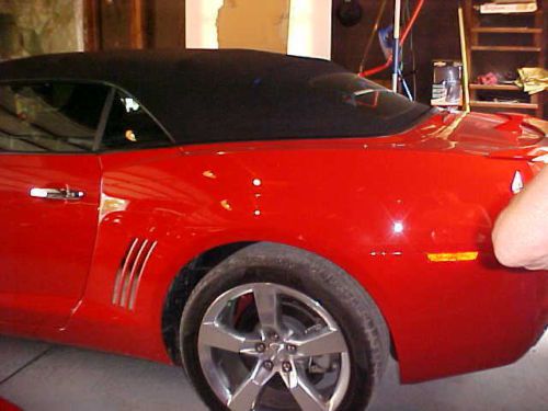 2012 CHEVROLET **CAMARO** RS RED WITH BLACK CONVERTIBLE TOP MINT LOW MILAGE, image 3