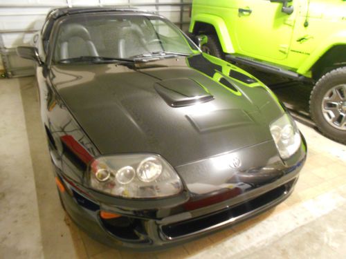 1994 toyota supra tt apu, 6spd, clear title - all vins. daily driver black