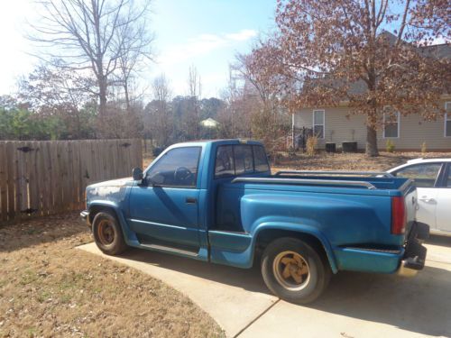 1992 chevy c/k 1500 swb step side, 5.7l 350, 5spd,  clear title