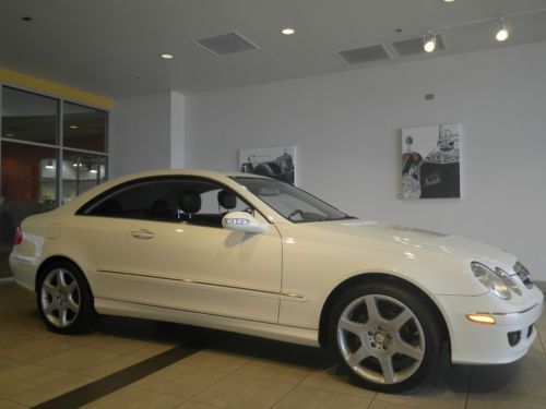 White 2008 mercedes-benz clk350  3.5l coupe low miles brabus 1-owner!