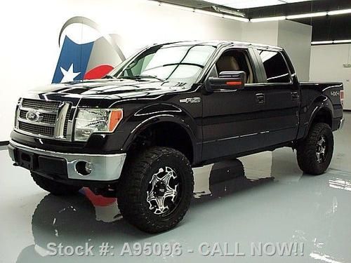 2010 ford f-150 lariat crew 4x4 lifted leather 20's 43k texas direct auto