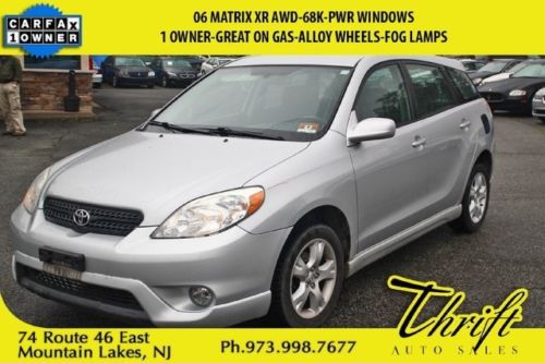 06 matrix xr awd-68k-pwr windows-1 owner-great on gas-alloy wheels-fog lamps