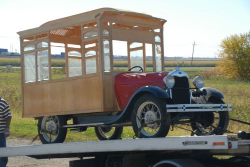Model a ford popcorn vehicle 1928/29, replica body, hand made, solid maple