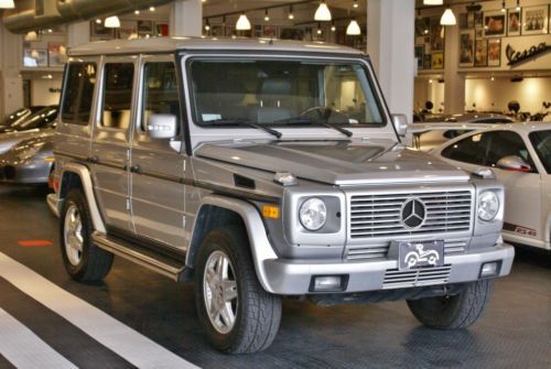 Silver on black  2003 mercedes benz g wagon g500