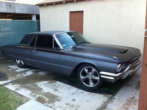 1964 ford thunderbird matte black/gray vin:4y87z117008