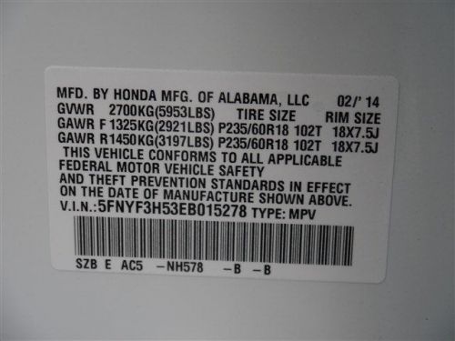 2014 Honda Pilot EX-L, US $36,000.00, image 7