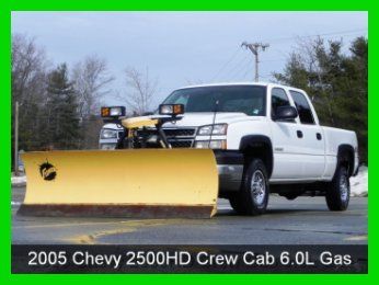 2005 chevrolet silverado 2500hd crew cab 4wd 4x4 6.0l v8 gas fisher 8ft mm2 plow